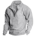 thumbnail image 1 of FAIWAD Men's Sweatshirt Long Sleeve Drop Shoulder Casual Sweatshirt Half Zip Plus Size Pullover Tops, 1 of 3