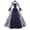 Dark Blue, variant on WILLBEST Ladies Dresses Dresses for Women Plus Size Fashion Gothic Style Vintage Midi Dress Croset Long Flare Sleeve A Line Party Dress