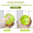 thumbnail image 2 of 12 Pack Plastic Baseball Practice Baseballs for Hitting, Indoor Outdoor Lightweight Balls Baseball Batting Training-Green, 2 of 2