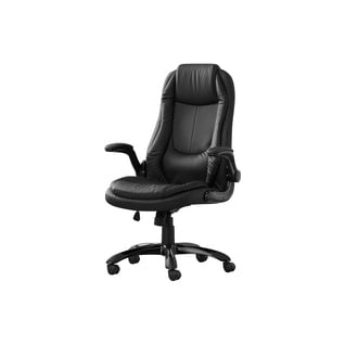 Monarch Specialties 7277 High-Back Executive Office Chair - Black Leather-Look