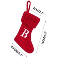 thumbnail image 3 of Fridja Christmas Stocking Knit Initial Christmas Stockings for Family Farmhouse Monogram Letter Christmas Stockings Christmas Decorations Gift Stocking Personalized Stocking Embroidered Letter B, 3 of 5