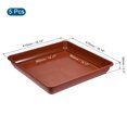 thumbnail image 2 of Unique Bargains Soucoupe de Pot de Plante Carré en Plastique de 16 Pieds, Plateau d'Égouttement pour Fleurs, Rouge, Lot de 5, 2 of 5