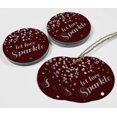 thumbnail image 4 of Inkdotpot Pack Of 100 Let Love Sparkle Wedding Favor Paper Tags Craft Real Silver Foil Hang Tags, 4 of 6
