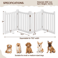 thumbnail image 4 of Yaheetech 4 Panel Freestanding Wooden Pet Puppy Fence with 2 Support Feet, White, 4 of 9