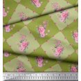 thumbnail image 2 of Soimoi Rayon Fabric Leaves, & Rose Floral Fabric Prints By Yard 56 Inch Wide, 2 of 3
