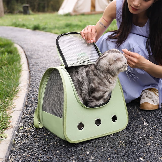 Jubipavy Cats Bag Foldable Breathable Cats Bag Backpack Cats Walking Backpack Portable Suitable For Walking Cats Outside