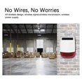 thumbnail image 4 of 433MHz Wireless Outdoor Solar Siren Light Flash Strobe Waterproof Siren Alarm for Home Security Burglar Alarm System, 4 of 6