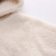 thumbnail image 4 of IROINID Chandail en Molleton pour Tout-Petits Garçons Filles à Capuche Chandail Mignon Chaud en Peluche Veste Bébé, Blanc, 4 of 9