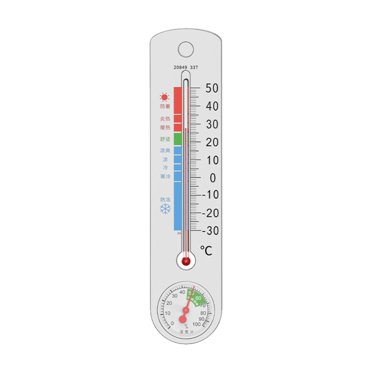 DYNWAVECA Thermomètre Hygromètre Multifonction -30-50 pour Placard Bureau Bétail 235x54x18mm