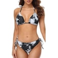 thumbnail image 1 of Women Halter Bikini String 2 Piece Triangle Swimsuit Tie Side Swimwear, 1 of 7