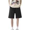 thumbnail image 2 of Styesk Shorts pour Hommes Nouvelle Couleur Unie Mode Décontractée Short Ample à Cordon d'Exercice, 2 of 7