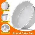 thumbnail image 4 of Unique Bargains Round Cake Pan 9" Nonstick Baking Cake Pans Cheesecake Pan Anodized Aluminum for Wedding Birthdays, 4 of 6