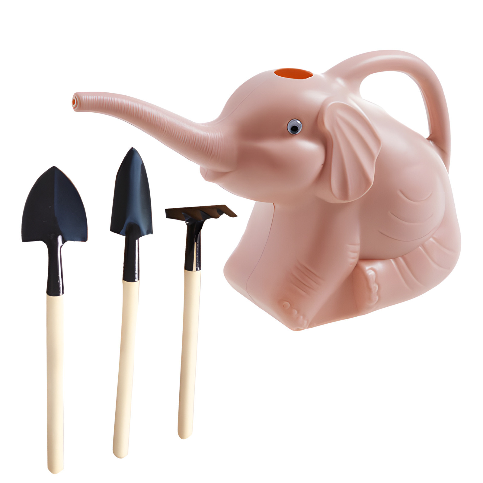 Openpig Adorable Elephant Shape Mouth Sprinkling Water Bottle Watering Can Plants Cute Lightweight Elephant Watering Can Houseplants Gardens