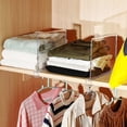 thumbnail image 3 of Clear Shelf Dividers, Shelf Closet Separators Rounded Edges 4Pcs Acrylic Adjustable  for Clothes Book Bags, 3 of 7