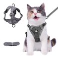 thumbnail image 1 of Behome Cat Harness and Leash Set for Walking, Escape Proof Soft Adjustable Vest Harnesses with Reflective Strips for Cat and Puppy, Gray, XL, 1 of 10