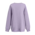 thumbnail image 5 of Breezora Chandail à Capuchon à Poche Surdimensionné pour Femmes, Col Rond, Chandail Décontracté Confortable, Taille P, Violet, 5 of 5