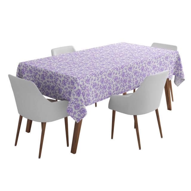 Vargottam Intérieur/ExtérieurNappe58x120 InchRectangleNappe Imperméable PatioTableCoupes- Printemps/ÉtéTable rectangulaire/BBQs/Picnic -Dusty Purple2