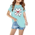 thumbnail image 1 of EGNMCR T-Shirts & Blouses à Manches Courtes Col Rond pour Tout-Petits Garçons Filles Coton Mode Mignon Col Rond Imprimé Tee Manches Courtes Girl Blouse, 1 of 5