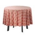 thumbnail image 1 of Vargottam Indoor/OutdoorRoundTablecloth 58 InchRoundTablecloth Waterproof PatioTableCloths- Spring/SummerTableCovers for Backyard CircularTable/BBQs/Picnic -Dark Peach, 1 of 1