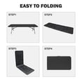 thumbnail image 3 of Newest 8ft Folding Table, Portable Plastic Table for Camping, Picnics, Parties, High Load Bearing Foldable Table Black, 3 of 6