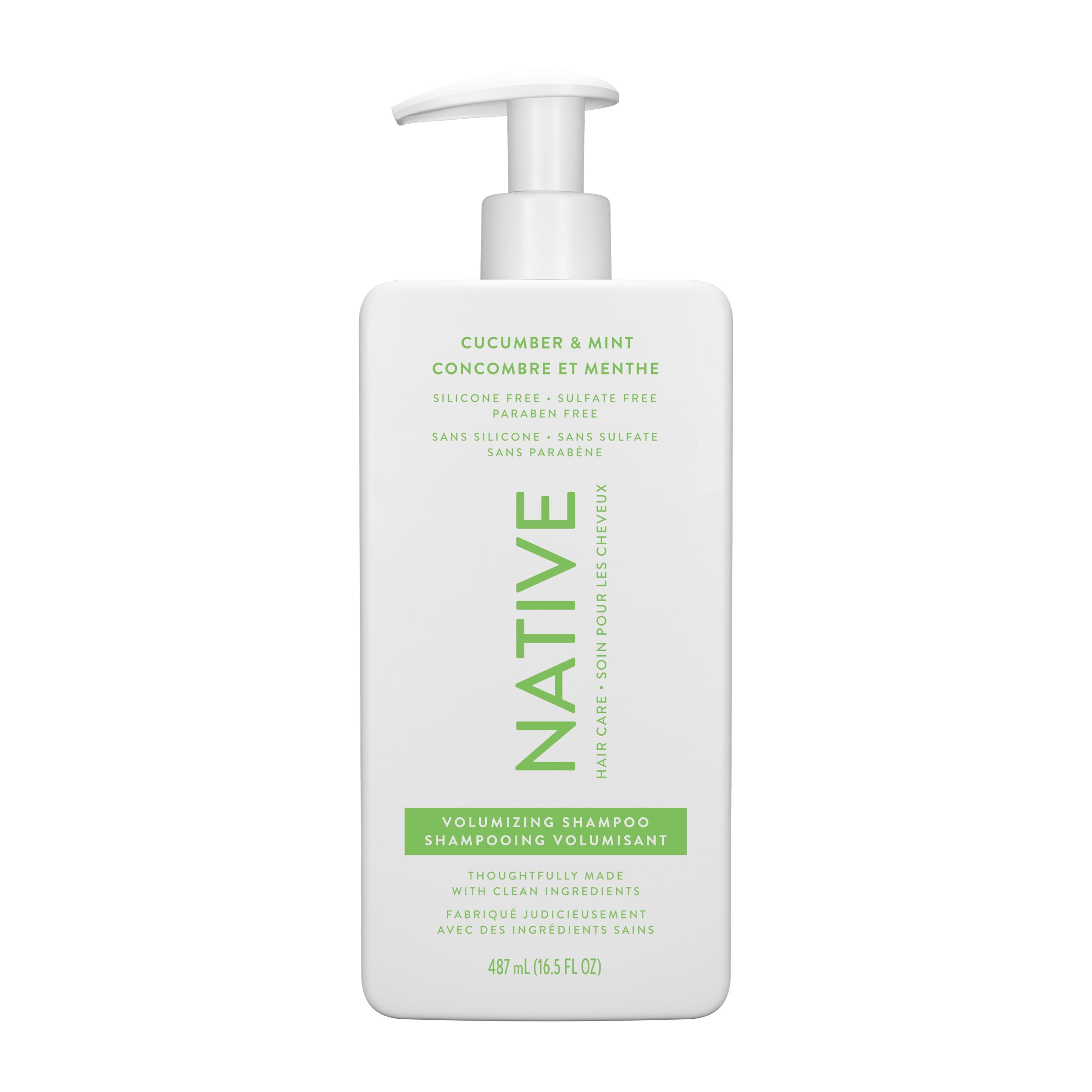 Native Volumizing Shampoo, Cucumber & Mint, Sulfate & Paraben Free, 487mL
