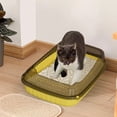 thumbnail image 4 of Suncoda Bacs à Litière pour Chats en Plastique, Bac à Litière Semi-Fermé à Barre Haute avec Conception Anti-Éclaboussures Offre un Grand Espace pour les Chats Comprend une Pelle pour Chatons, 4 of 6