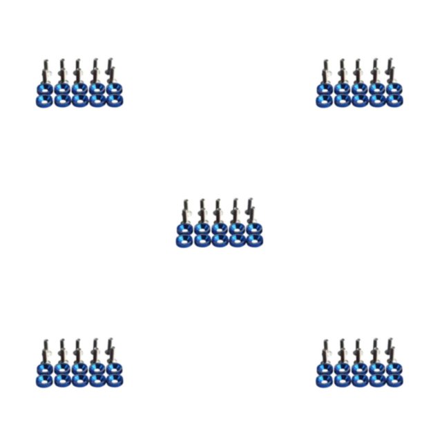 Baohd Sturdy And Durable Car Screw Bonnet Gaskets Made With Materials Easy To Install Car Modification Gasket Screws Blue screw 5Set