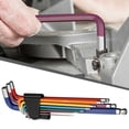 thumbnail image 3 of Boovnll Tool Kit, Hex Key Set 9Pcs Metric Allen Key Set 1.5-10Mm Long End Hex Wrench Set Color Coding Hex Key Set for Disassembling Mechanical Equipment Vehicle An, Tool Set, 3 of 3