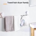 thumbnail image 2 of facefd Suction Cup Towel Bar Storage Rack Stainless Steel Polished Surface Strong Bearing Capacity Hand Towel Holder 6 Sliding Hooks, 2 of 5