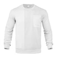 thumbnail image 3 of HAiming Men's Corduroy Sweatshirt Solid Color Round Neck Long Sleeve Tops Plus Size Casual Loose Basic Pullover Blouse, 3 of 9