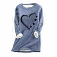 thumbnail image 1 of Birdeem Womens Large Loose Raglan Top Thickened and Velvet Lamb Wool Warm Underlay, 1 of 1