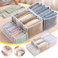 thumbnail image 1 of CHOK Home Edit Storage  Mesh Storage Box Foldable Closet Clothes Dividers Nylon Dresser Compartments Organizers White O323, 1 of 9