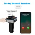 thumbnail image 3 of Car Handsfree Bluetooth 5.0 FM Transmitter Wireless Handsfree Audio Receiver Car MP3 Player Fast Charger Car Accessories, 3 of 4