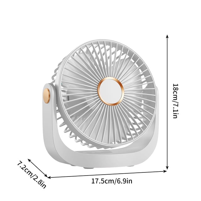 Portable Fan Rechargeable High Power Cool Small Fan, Desktop Silent for Office Student Dormitory, USB Charging Adjustable Speed, Compact Lightweight for Indoor Outdoor Use