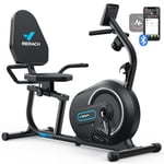 MERACH Recumbent Vélos d'exercice pour la maison assis en bas Stationary Bicycle magnétique 8 Niveau Résistance Vélo de vélo intérieur avec gratuit APP