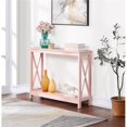 thumbnail image 1 of Pemberly Row Table Console avec Tablette, Fini Bois Rose Pâle, 1 of 5