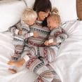 thumbnail image 3 of Pyjamas de Noël Assortis pour Famille Ensembles Automne et Hiver Décontracté Ample Manches Longues avec Col Rond Imprimé de Noël Pyjamas de Noël pour Enfants Taille Enfant:10-12 Ans, 3 of 8