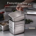 thumbnail image 4 of Kyusrd Contenants de Conservation des Aliments avec Couvercles Contenants pour Préparation de Repas Réutilisables en Acier Inoxydable Allant au Four, au Congélateur et au Lave-Vaisselle 650 ml, 4 of 4