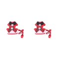 thumbnail image 4 of QualitChoice Harnais Laisse Set Chaton Escape Proof Col Noeud Papillon Mariage Respirant Costume Mesh Réglable Halage Câble Gilet Animal de Compagnie Grille Rouge / M 2Set, 4 of 6