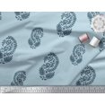 thumbnail image 2 of Soimoi Silk Fabric Leaves Block Print Fabric by The Yard 42 Inch Wide, 2 of 5