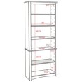 thumbnail image 2 of Prepac Home Office 6-Shelf Standard Bookcase, White, 2 of 8