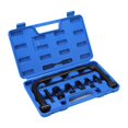 thumbnail image 4 of DYNWAVECA Kit de 10 Pinces à Valve Ressort Outil de Retrait de Valve Robuste avec 5 Adaptateurs de Collet pour Moto Combinaison Universelle Barre Solide, 4 of 9