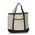 thumbnail image 2 of Deluxe Heavy Cotton Canvas Large Tote Bag (Black) (Single), 2 of 4
