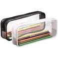 thumbnail image 2 of Coofit Trousse à Crayons Portable en PVC avec Fermeture Éclair, Pochette à Crayons, Sac à Crayons, Étui à Stylos pour l'École, 2 of 8