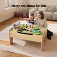 thumbnail image 2 of Kids Train Table with 3 Storage Containers, Tracks, Train, Railway, City, Train Game and Table, Gift for Toddlers and Girls from 3 Years, 78/84 Pieces, 2 of 7