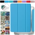 thumbnail image 1 of iPad 7.9 Inch Mini 3 Mini 2 Mini 1 Gen [Mini 3rd 2nd 1st ] A1599 A1489 A1432 MH3F2LL/A MH3G2LL/A MH3E2LL/A Shock Proof Magnetic Dual Angle Stand with Honeycomb Pattern Clear Back Cover - Blue, 1 of 8