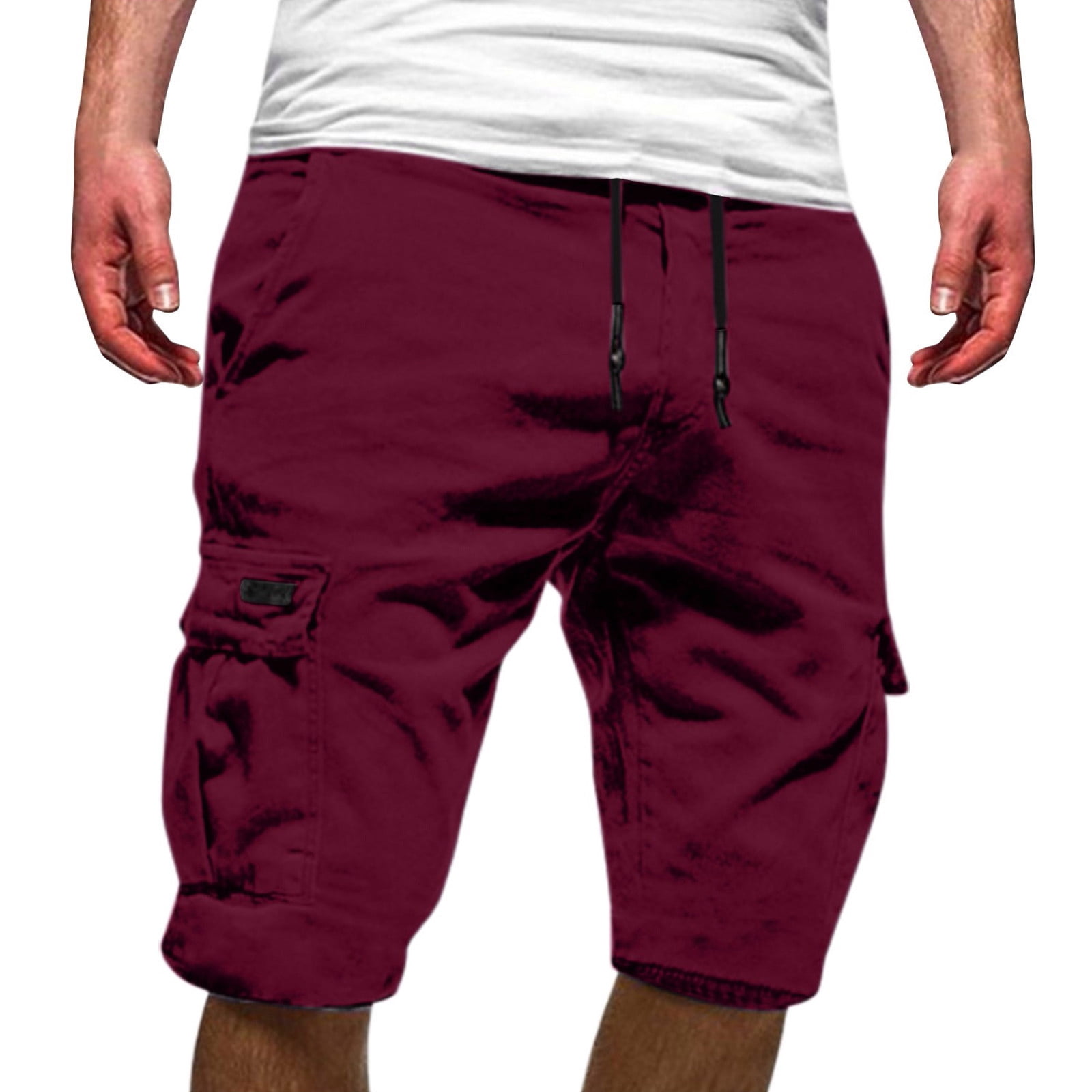 Men's Summer Casual Plus Landscaping Work Pants Size Multi Pocket Tooling Work Pants Cargo Sports Shorts Five Point Cargo Work Pants for Men Pant