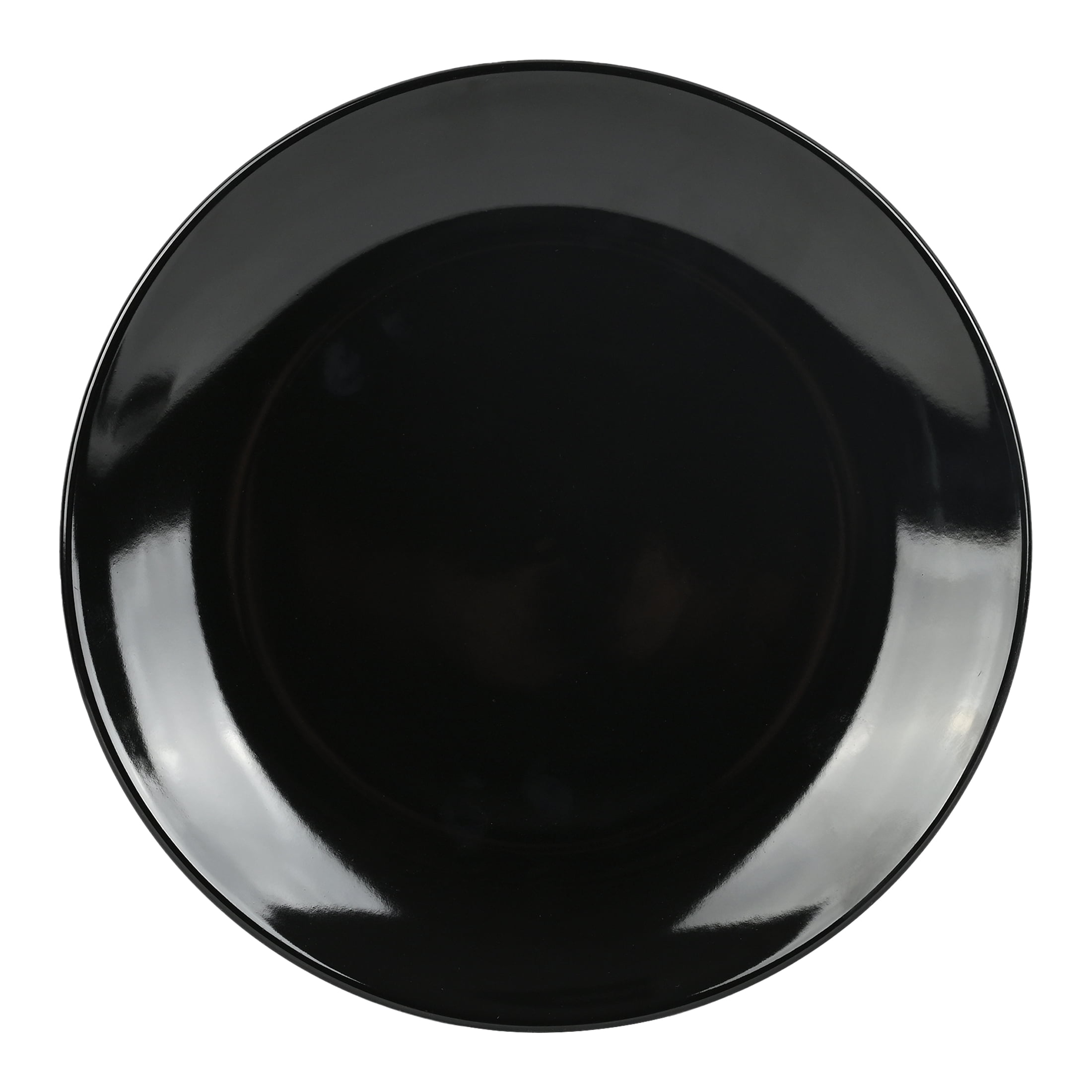 Assiette plate unie Mainstays, noir brillant