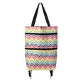 thumbnail image 2 of Chariot de Courses Pliable en Tissu Doux avec Roues Pliantes, Sac de Courses Réutilisable pour Courses Ou Voyage, 2 of 9