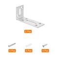 thumbnail image 3 of Unique Bargains Attaches d'Angle en L, Lot de 2 80x30x40 mm - Code d'Angle Galvanisé Ajustable à 90 Degrés, pour Raccommodage de Meubles (Argent), 3 of 7